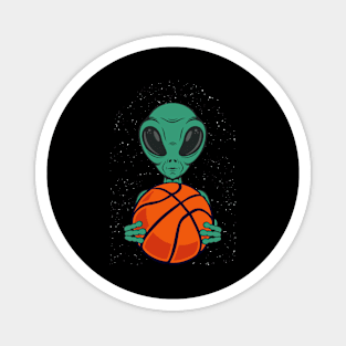 Basketball Alien,  Alien Playing Basketball Sport Magnet